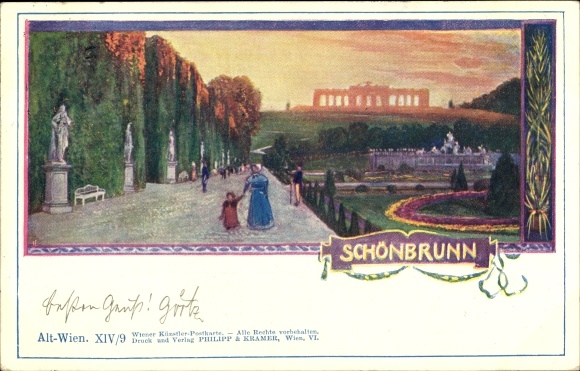 Artist PC Wilt, H., Vienna 13 Hietzing Austria, Schönbrunn, palace park