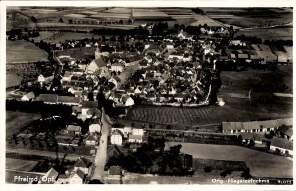 Postcard Pfreimd in the Upper Palatinate, aerial photograph