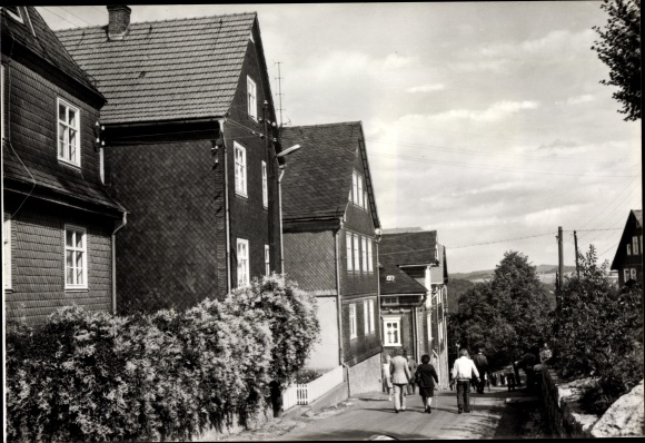 Postcard Meura in Thüringen, Ortsstraße