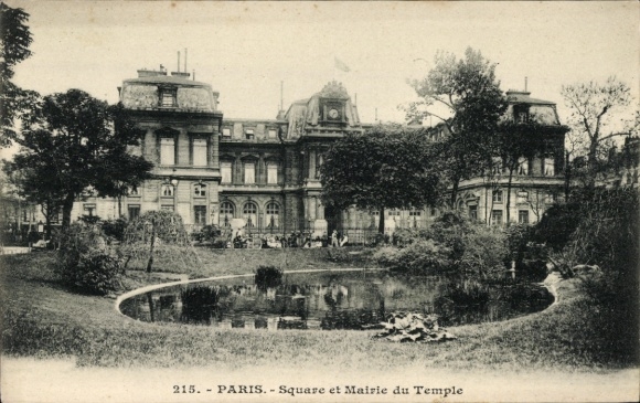 Ak Paris III, Square du Temple, stadhuis