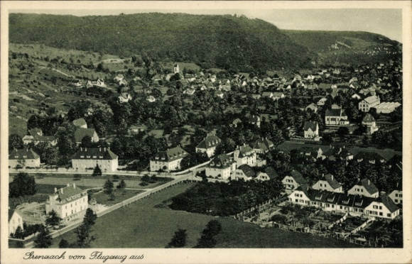 Ak Grenzach Wyhlen am Rhein, Fliegeraufnahme