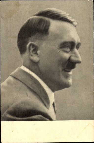 Postcard Führer and Reich Chancellor Adolf Hitler, portrait, Men of the Time No. 92