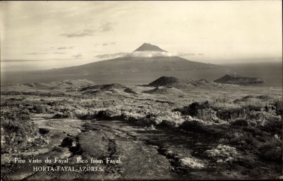 Ak Faial Fayal Azoren, Pico do Fayal, Berglandschaft, Meer, historische Postkarte