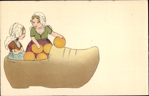 PC Netherlands, wooden shoes, children in traditional costume, cheese