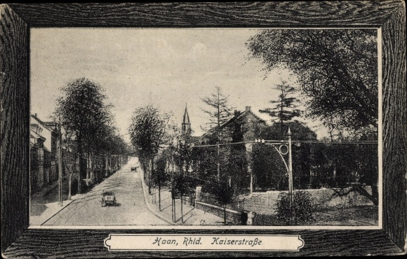 Passepartout Postcard Haan in the Rhineland, Kaiserstrasse