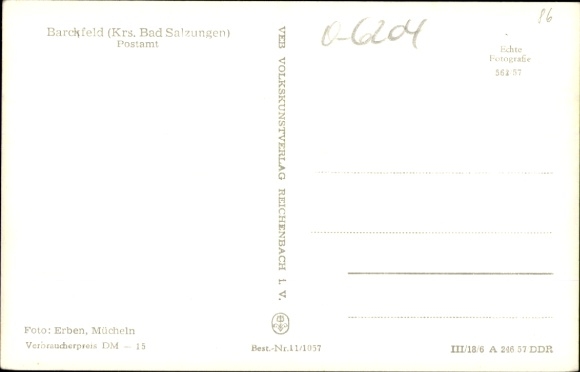 Ak Barchfeld an der Werra Thüringen, Postamt, Fachwerkbau