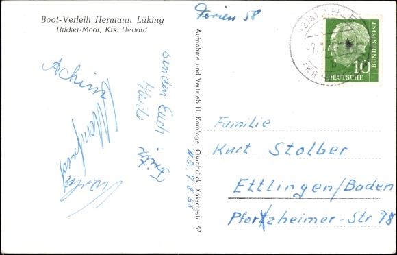 Postcard Hücker Aschen Spenge in Westphalia, Hücker Moor