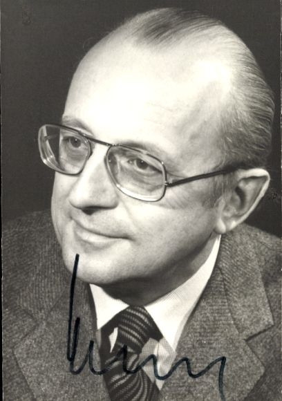 Foto Dr. Günter Redding, Hamburger Polizeipräsident, Autogramm