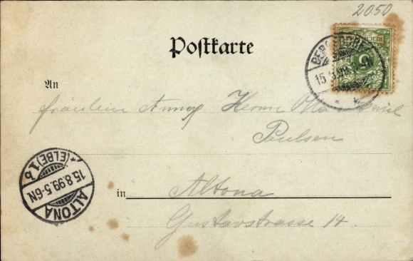 Postcard Hamburg Bergedorf, Zum Waldhause