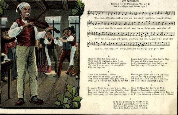 30 individual song cards, Anton Günther