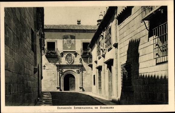 Postcard Barcelona Katalonien Spanien, International Exhibition, Calle de la Conquista