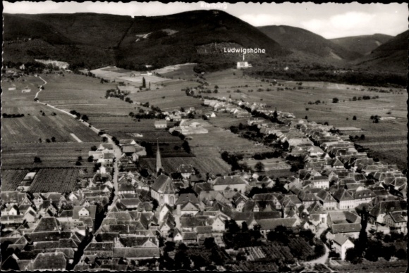 Ak Rhodt unter Rietburg in der Pfalz, Fliegeraufnahme, Ludwigshöhe