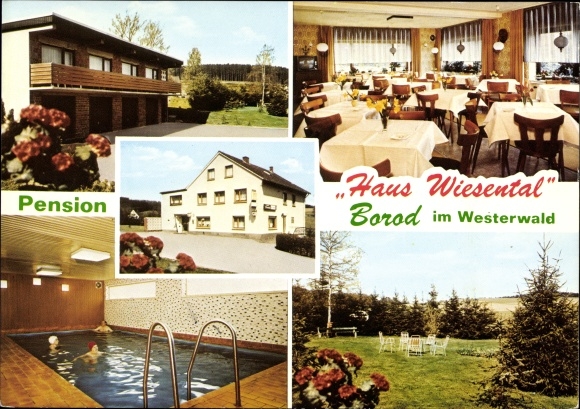 Postcard Borod in the Westerwald, Haus Wiesental Pension