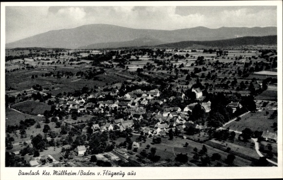 Postcard Bamlach Bad Bellingen in Baden, aerial photograph