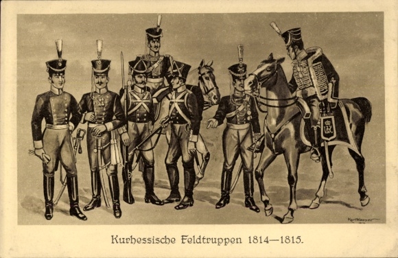 Artist Postcard Kurhessische Feldtruppen 1814-1815, Liberation of Kurhessen