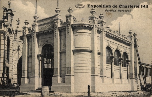 Postcard Charleroi Wallonia Hainaut, Exhibition 1911, Warocque Pavilion