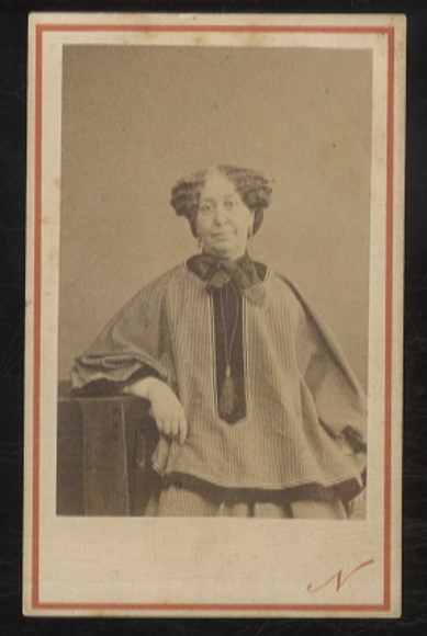 Portret CDV pisarki George Sand, z domu Amantine Aurore Lucile Dupin de Francueil