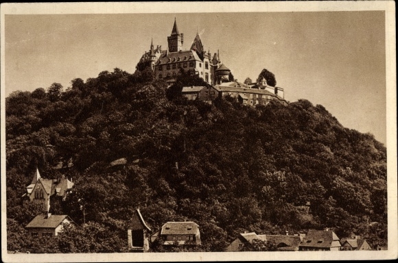 PC Wernigerode am Harz, castle view, partial view of the place