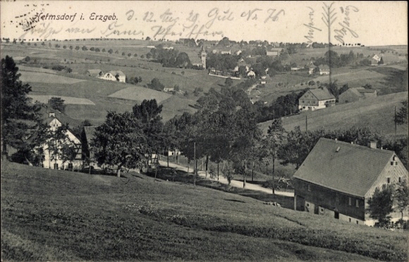 Postcard Helmsdorf Stolpen in Saxony, general view