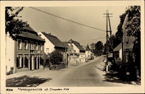 PC Herzogswalde Wilsdruff Saxony, street section in town