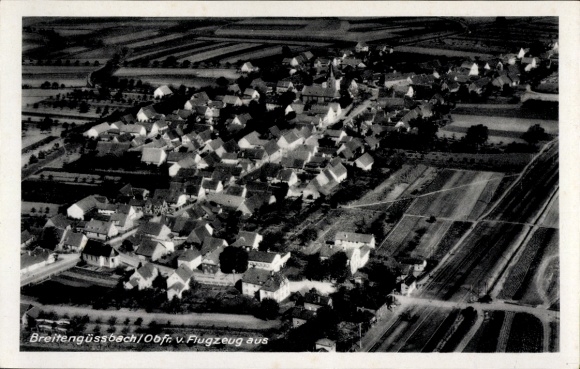 Postcard Breitengüßbach in Upper Franconia, aerial photograph