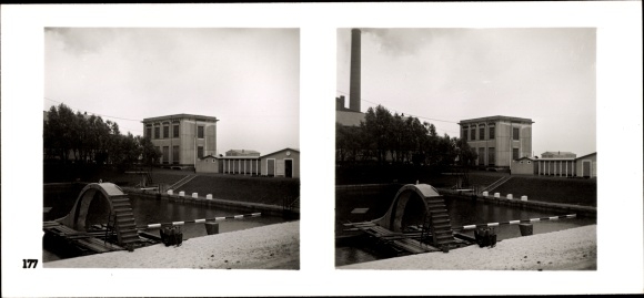 Stereo spatial image The NS model companies 1937-38 No. 177, Portland cement factory Alemannia AG Höver