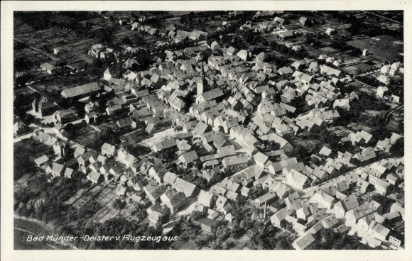 Postcard Bad Münder am Deister, aerial photograph