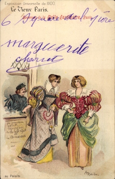 Artist Chromo-Litho Robida, A., Paris, Universal Exhibition of 1900, At the Palace