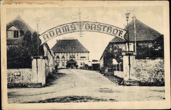 Ansichtkaart Moritzburg in Saksen, Adams Gasthof, eigenaar Josef Ploner