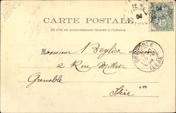 Postcard Paris XVIII Montmartre, Escaliers St Marie, corner rue André del Sarte, in Montmartre