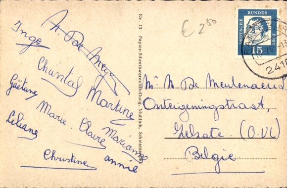 Postcard Schwarzenbek in Lauenburg, quarter view of streets, greeting from several street panels