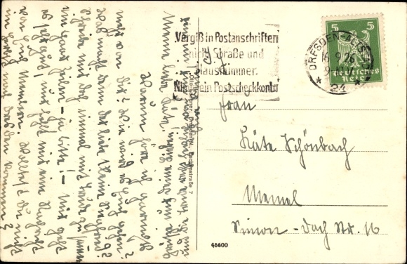 Postcard Dresden Cotta Dölzschen Hohendölzschen, Cafe wine and beer house Hohendölzschen