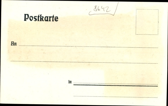 Chromo-Litho Ottendorf Ludwigsstadt in Upper Franconia, restoration, view of the town