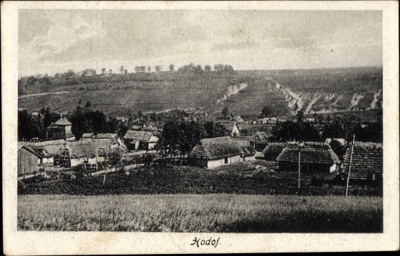 Postcard Hodof near Seelow, view of the town and surroundings