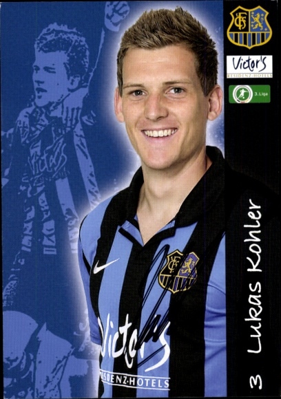 Autograph card footballer Lukas Kohler, 1. FC Saarbrücken, autograph