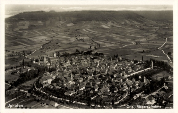 Postcard Iphofen in Lower Franconia, aerial photograph