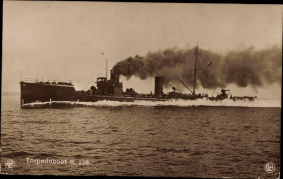 Ak Deutsches Kriegsschiff, S 139, Torpedoboot, NPG, GLK