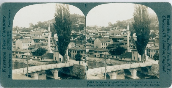 Stereo Photo Sarajevo Bosnia Herzegovina, Scene of Murder of Crown Prince
