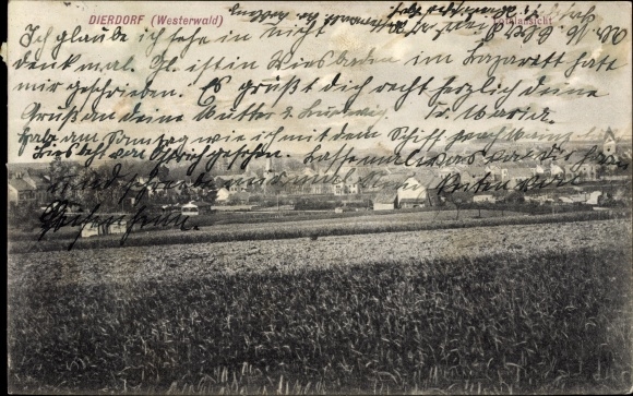 Postcard Dierdorf in the Westerwald, long shot