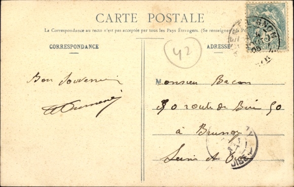 Postcard Boën sur Lignon Loire, Station