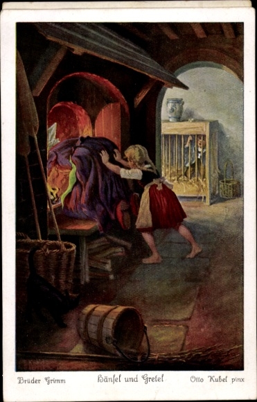 Künstler Ak Kubel, Otto, Märchen Hänsel und Gretel, Hexe, Gebrüder Grimm