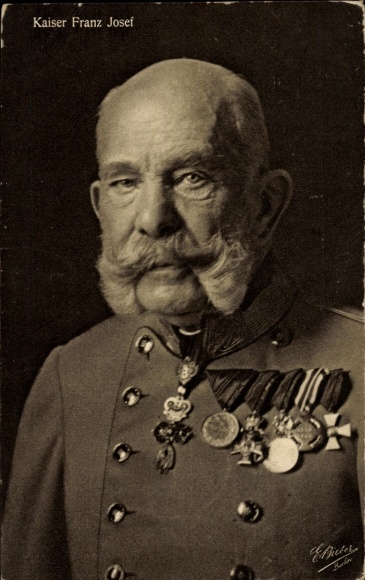 Ak Kaiser Franz Joseph I., Portrait, Orden, Uniform