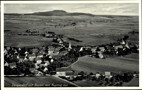Postcard Daugendorf Riedlingen on the Swabian Alb, aerial photograph