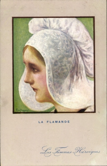 Kunstenaars Ak Dupuis, Emil, Les Femmes Heroiques, La Vlaams