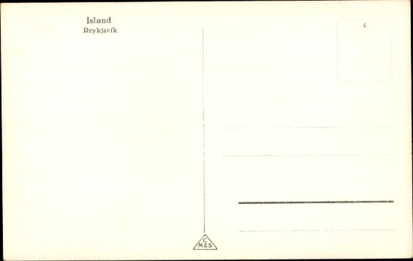 Ak Reykjavík Island, Gesamtansicht