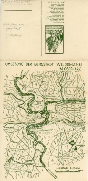 Ak Wildemann Clausthal Zellerfeld im Oberharz, Männerrunde in Wirtschaft, Landkarte, Sage