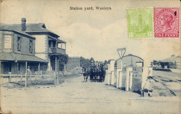 Ak Wasleys South Australia Australien, Station yard