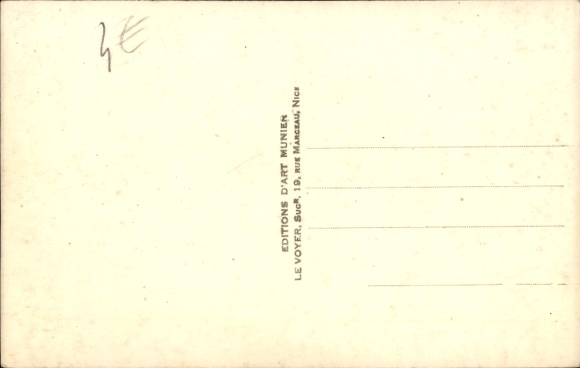 Postcard Menton Alpes Maritimes, party at the Italian border, business