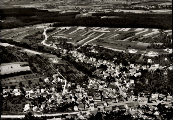 Postcard Albershausen in Württemberg, aerial photograph