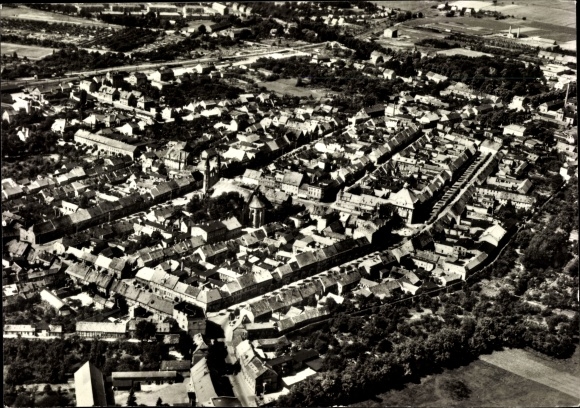 Postcard Kyritz in der Prignitz, panorama, aerial view